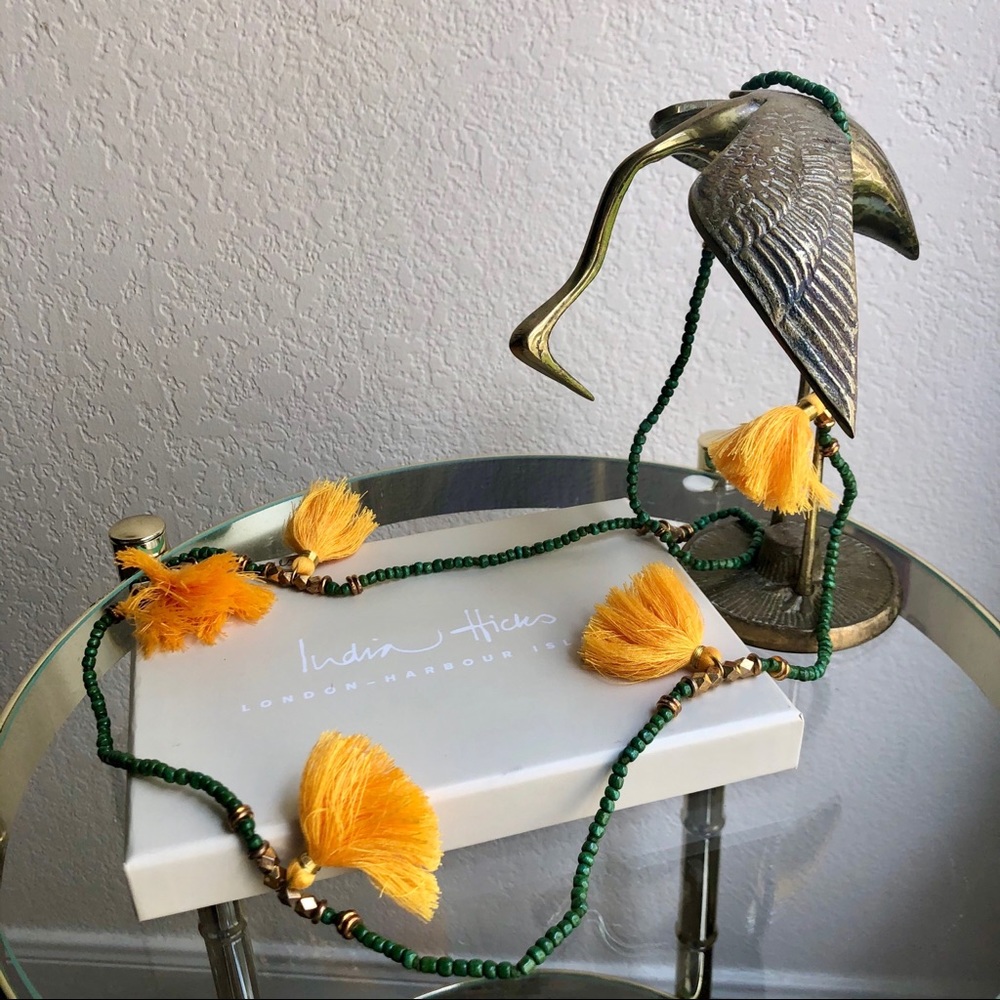 India Hicks Pom Pom long necklace